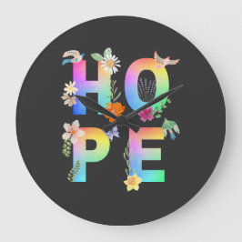 Hope Artistic Positive Motivierend Inspiration Große Wanduhr