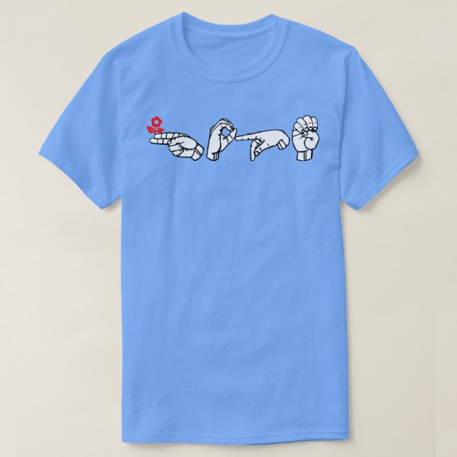 HOPE ASL Signing Language Design 3 T-Shirt (Design vorne)
