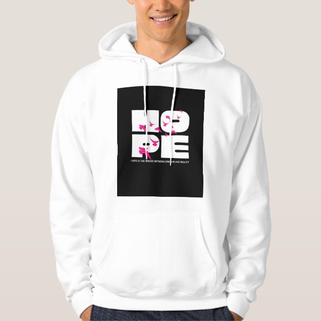 Hope & birds – typographie bold hoodie (Vorderseite)