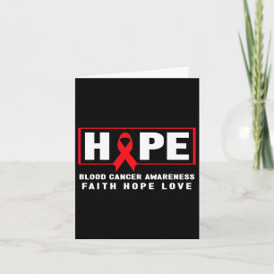 Hope Blood Cancer - Red Ribbon Blood Cancer Awaren Karte