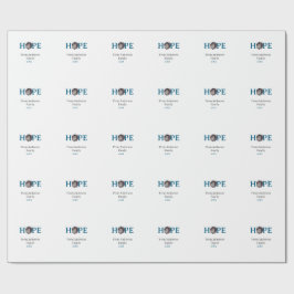 Hope blue holidays bold letter kids photo name yea geschenkpapier