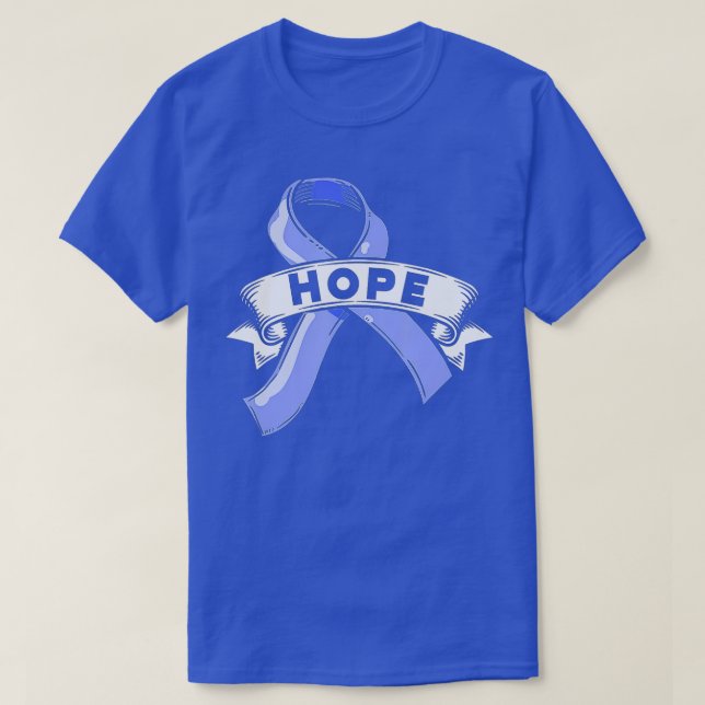 Hope Blue Ribbon Child Missbrauchsprävention Monat T-Shirt (Design vorne)