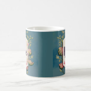 Hope blüht - Elegante Floralschrift Kaffeetasse