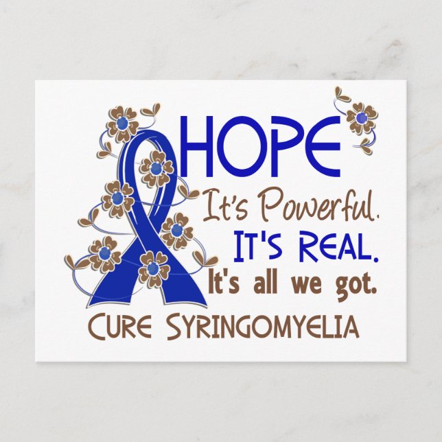 Hope Blume Ribbon Syringomyelia Postkarte (Vorderseite)