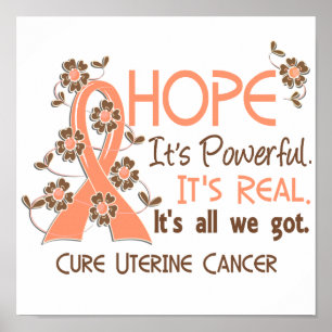 Hope Blume Ribbon Uteruskrebs Poster