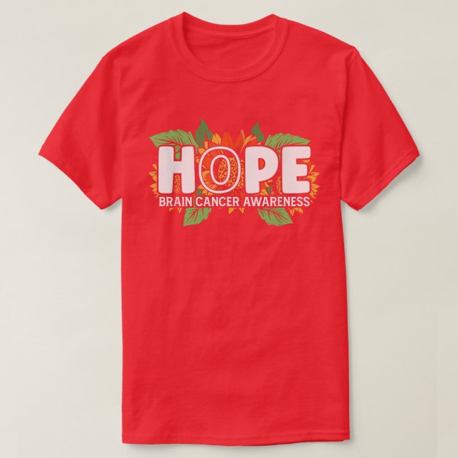 Hope Brain Cancer Awareness Sunflower Survivor Fig T-Shirt (Design vorne)