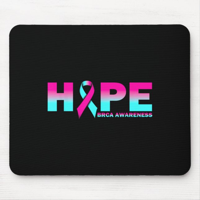 Hope Brca Awareness Rosa Brustkrebs Schleife Mousepad (Vorne)