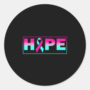 Hope Brca Awareness Rosa Brustkrebs Schleife Runder Aufkleber