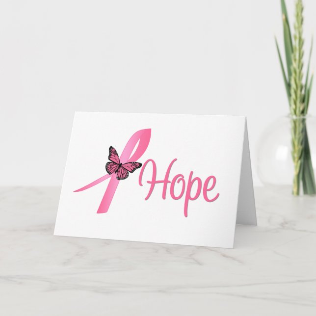Hope Breast Cancer Awareness Karte (Vorderseite)