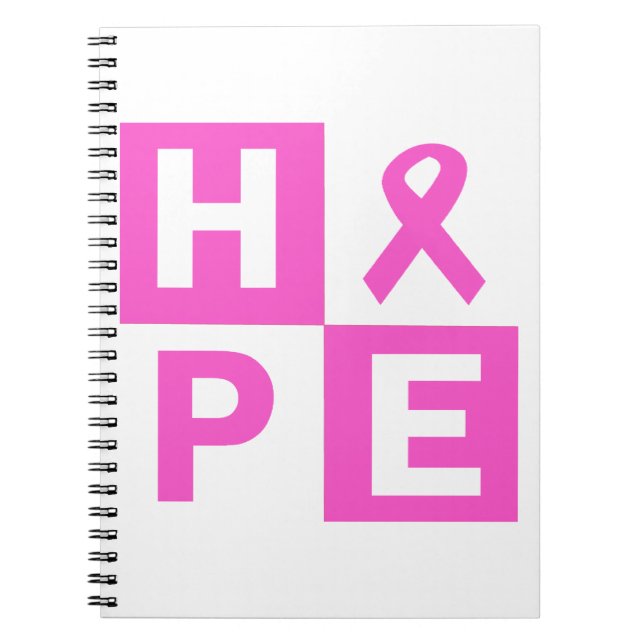 Hope Breast Cancer Awareness Notizblock (Vorderseite)