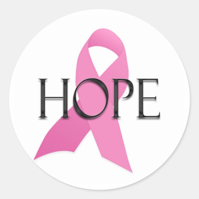 Hope Breast Cancer Sticker (Vorderseite)