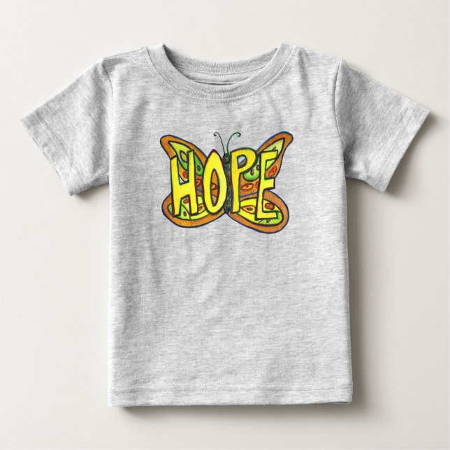 Hope Butterfly Inspiration Word Art Custom Shirt (Vorderseite)