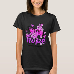 Hope Butterfly Lila Ribbon Überdosierung Bewusstse T-Shirt