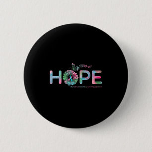 Hope Butterfly Metastatic Breast Cancer Awareness Button