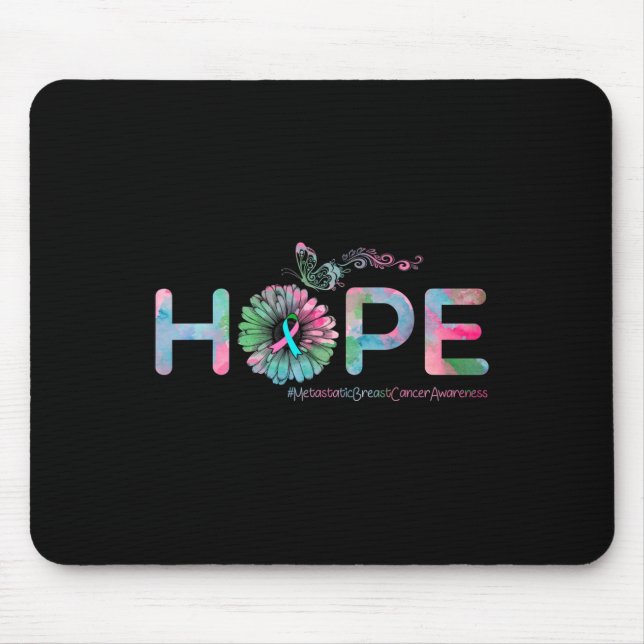 HOPE Butterfly Metastatic Breast Cancer Awareness Mousepad (Vorne)