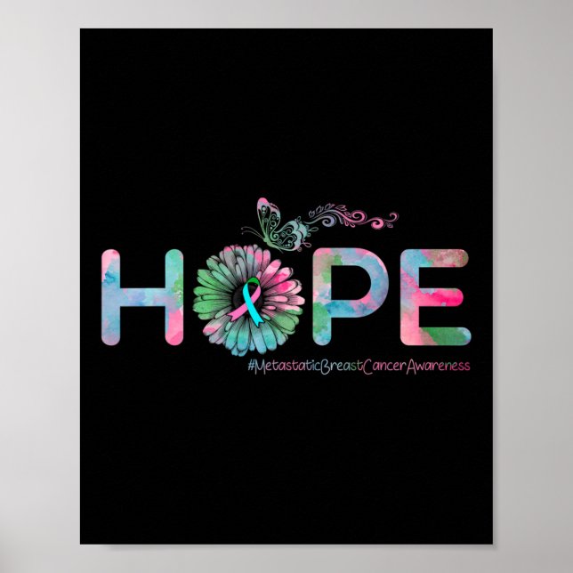 HOPE Butterfly Metastatic Breast Cancer Awareness Poster (Vorne)
