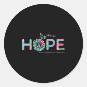 Hope Butterfly Metastatic Breast Cancer Awareness Runder Aufkleber