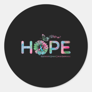 HOPE Butterfly Metastatic Breast Cancer Awareness Runder Aufkleber