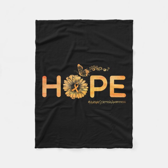 Hope Butterfly Multiple Sklerose Sensibilisierung  Fleecedecke (Vorderseite)