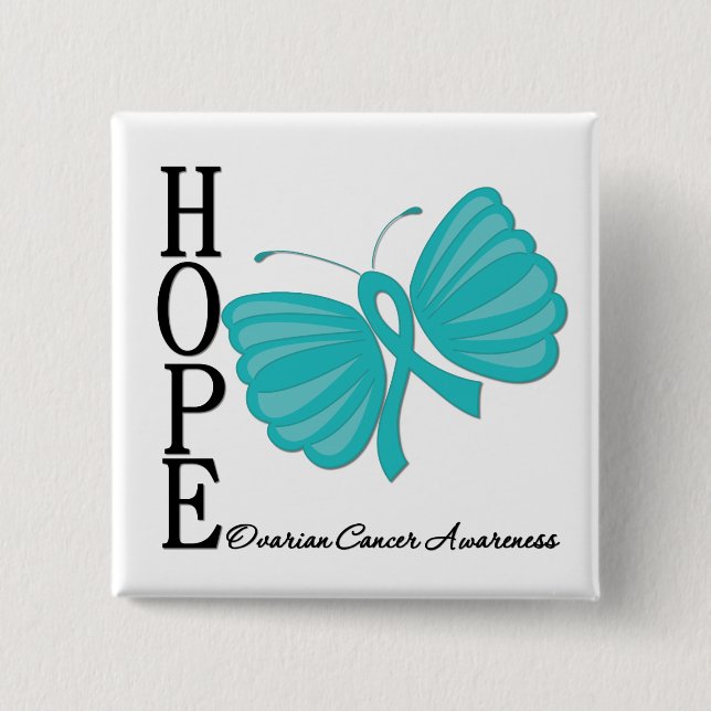 Hope Butterfly Ovarialkarzinom Button (Vorderseite)
