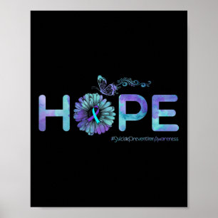 Hope Butterfly Suicide Prevention Awareness Gesche Poster