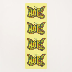 Hope Butterfly Word Art Inspiration Yoga Matts Yogamatte