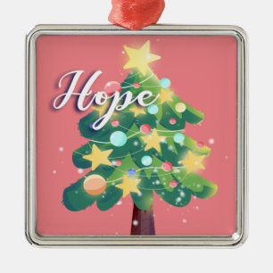 Hope Capquote Karton Weihnachtsbaum Pink Ornament Aus Metall