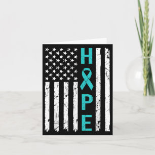 Hope Cervical Cancer Awareness Usa Flag Unterstütz Karte