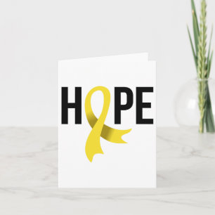 Hope Childhood Cancer Awareness Month Gold Ribbon Karte