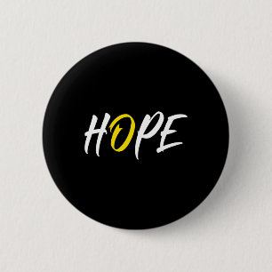 Hope Childhood Cancer Awareness Yellow Ribbon Button