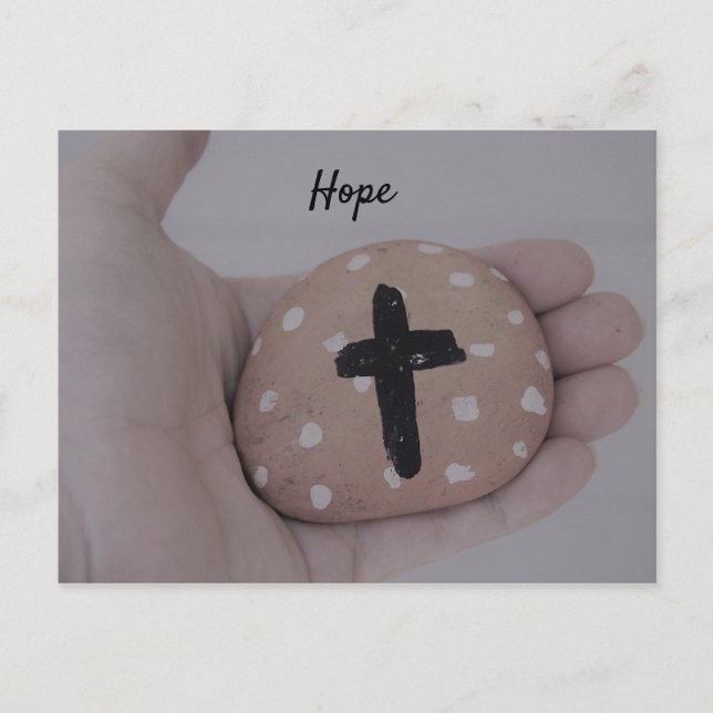 Hope cross polka dot postkarte (Vorderseite)