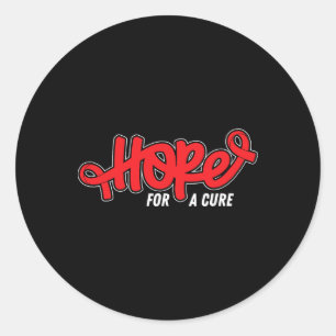 Hope Cure- Sickle Cell Anämia Awareness Supporter Runder Aufkleber