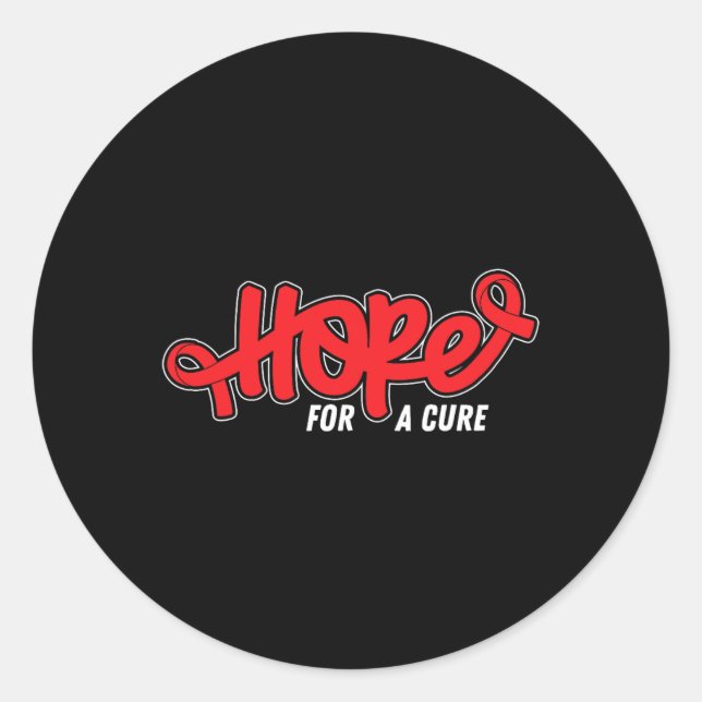 Hope Cure- Sickle Cell Anämia Awareness Supporter Runder Aufkleber (Vorderseite)