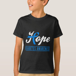 Hope Diabetes Awareness Ribbon Diabetic Typ 1 T1 T-Shirt