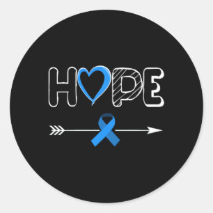 Hope Diabetes Blue Ribbon Diabetes Bewusstsein Runder Aufkleber