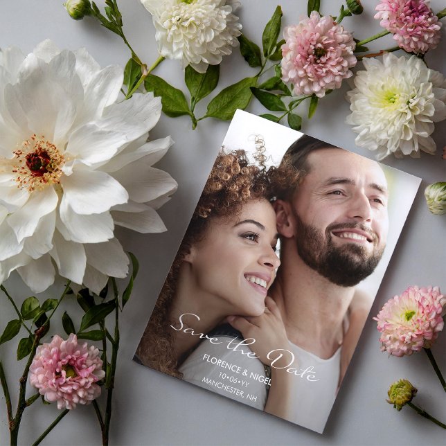 Hope Dream Foto Wedding Save the Date Postkarte (Von Creator hochgeladen)