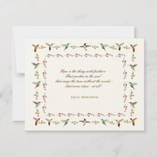 Hope Emily Dickinson Mitteilungskarte