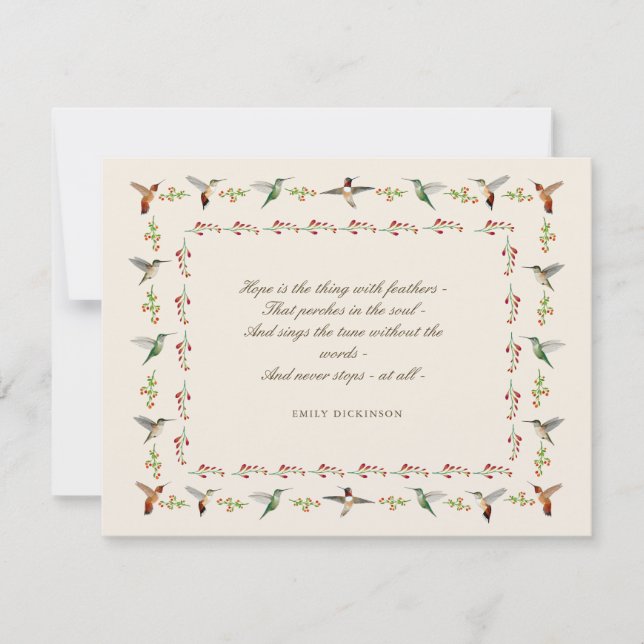 Hope Emily Dickinson Mitteilungskarte (Vorderseite)