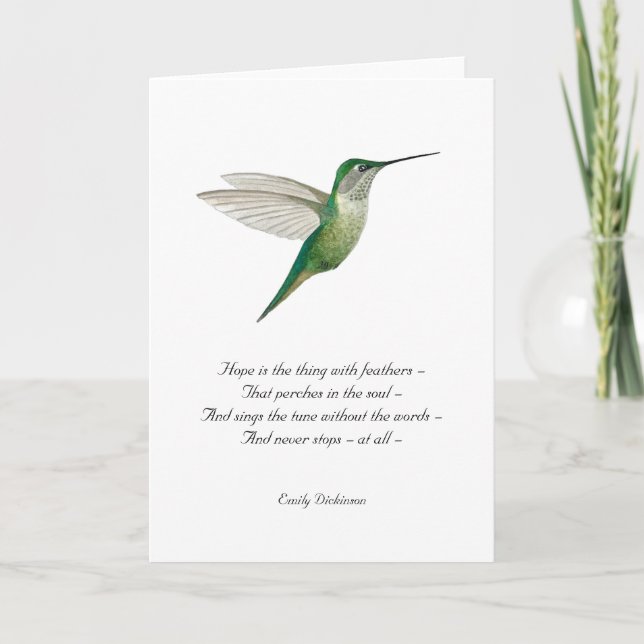 Hope Emily Dickinson Note Card (Vorderseite)
