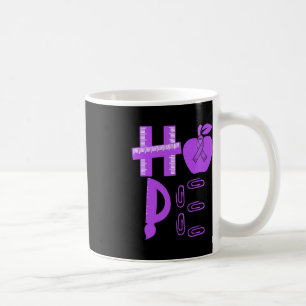 Hope Epilepsy Awareness Lila Ribbon Lehrer Kaffeetasse