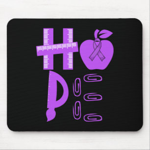 Hope Epilepsy Awareness Lila Ribbon Lehrer Mousepad