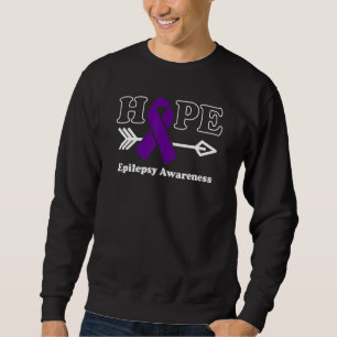 Hope Epilepsy Awareness Lila Ribbon Sweatshirt