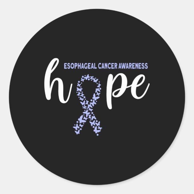 Hope Esophageal Cancer Bewusstsein Runder Aufkleber (Vorderseite)