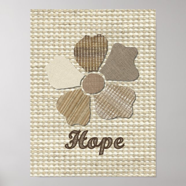 Hope Fabric Blume Collage Poster (Vorne)