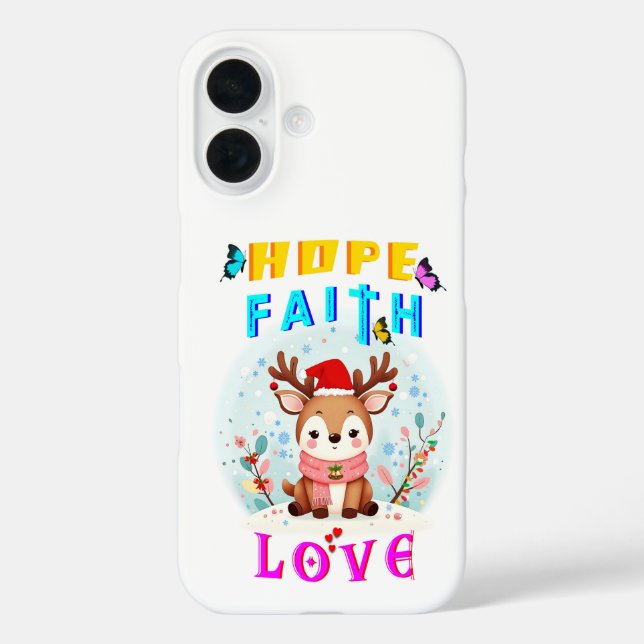 Hope Faith Liebe Case-Mate iPhone Hülle (Rückseite)