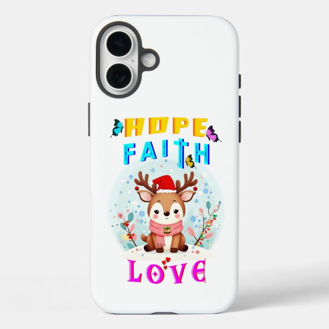 Hope Faith Liebe Case-Mate iPhone Hülle (Rückseite)