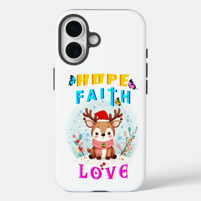 Hope Faith Liebe Case-Mate iPhone Hülle (Rückseite)