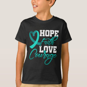 Hope Faith Liebe Courage Pstd Stress Awareness Mon T-Shirt