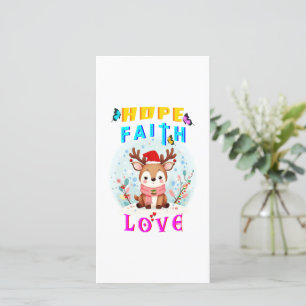 Hope Faith Liebe Feiertagskarte