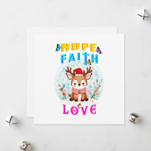 Hope Faith Liebe Feiertagskarte